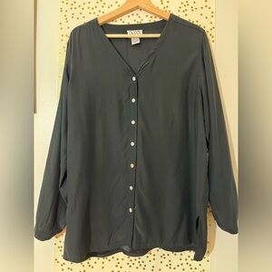 Anna Dark Gray Button Down Shirt